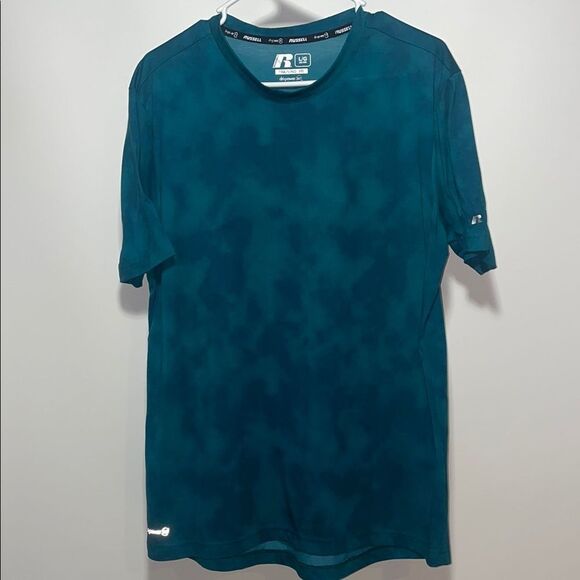 Russell Athletic Blue Short Sleeve Performance Tee - Picture 1 of 7